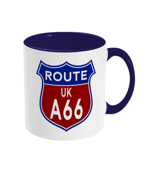 2 tone 11oz Route A66 Badge Cobalt Blue - right