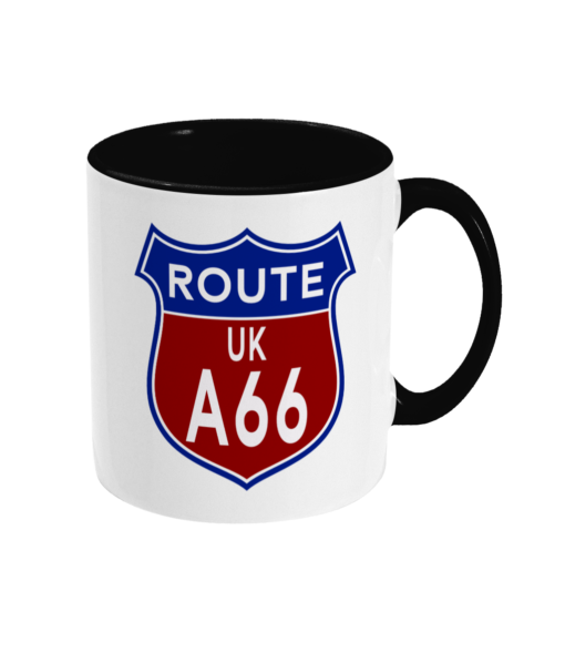 2 tone 11oz Route A66 Badge Black - right