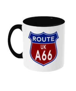 2 tone 11oz Route A66 Badge Black - left