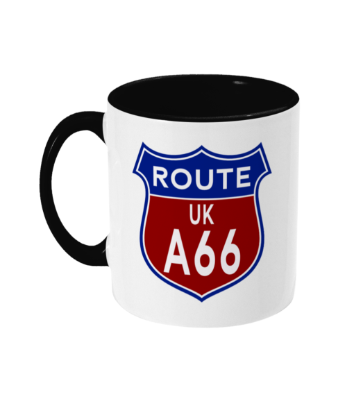 2 tone 11oz Route A66 Badge Black - left