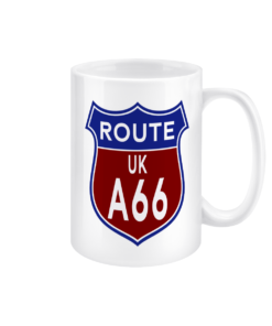 15oz Route UK A66 Badge Mug - right