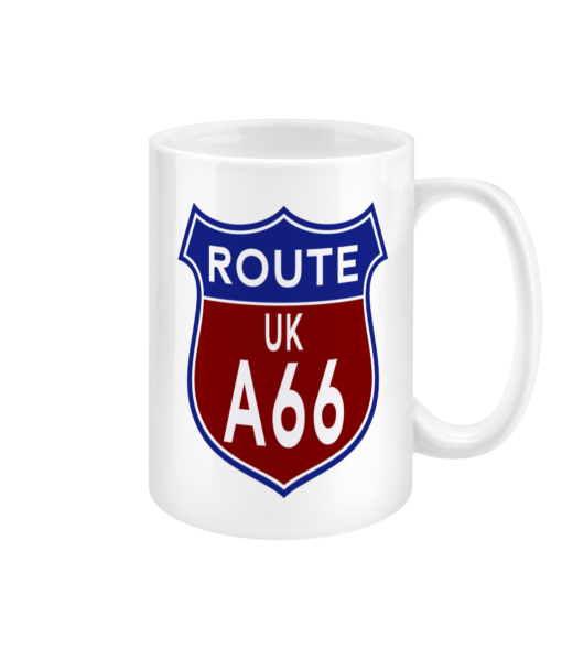 15oz Route UK A66 Badge Mug - right