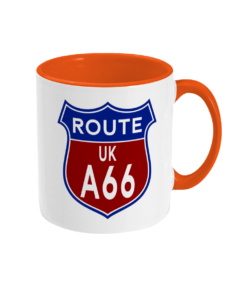 2 tone 11oz Route A66 Badge Orange - right