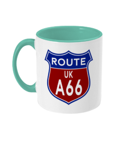 2 tone 11oz Route A66 Badge Spearmint - left